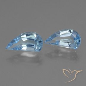 Gemme di Topazio Celeste naturale da 2.63 ct, Taglio a fantasia, VVS