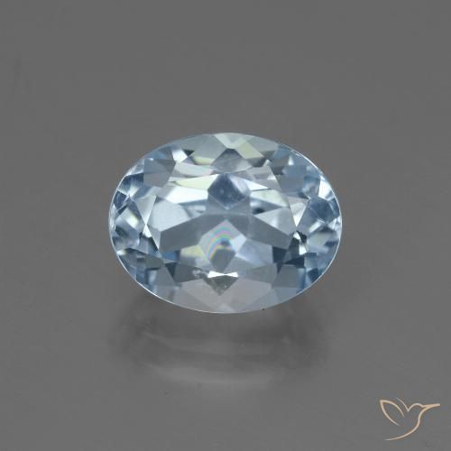 2.48ct Naturale Celeste Topazio, Ovale, VVS-VS