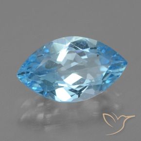 Topazio Blu svizzero naturale da 3.97 ct, Taglio marquise, VS