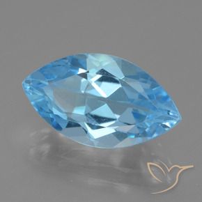 Topazio Blu svizzero naturale da 4.44 ct, Taglio marquise, VVS-VS