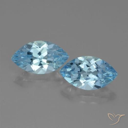 8.03ctw Naturale Celeste Topazio, Taglio marquise, VVS-VS