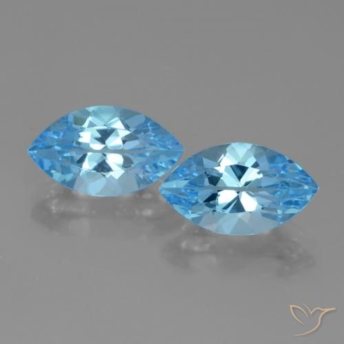 8.52ctw Naturale Blu svizzero Topazio, Taglio marquise, VVS