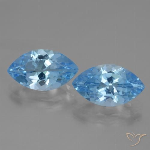 8.10ctw Naturale Blu svizzero Topazio, Taglio marquise, VVS