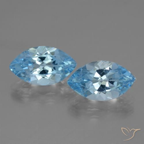 8.21ctw Naturale Blu svizzero Topazio, Taglio marquise, VVS