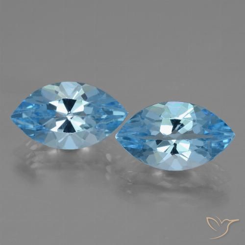 8.11ctw Naturale Blu svizzero Topazio, Taglio marquise, VVS