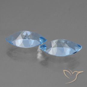 Gemme di Topazio Blu svizzero naturale da 8.18 ct, Taglio marquise, VVS