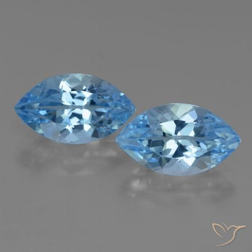 8.47ctw Naturale Blu svizzero Topazio, Taglio marquise, VVS-VS