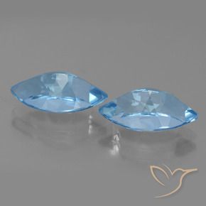 Gemme di Topazio Blu svizzero naturale da 8.47 ct, Taglio marquise, VVS-VS