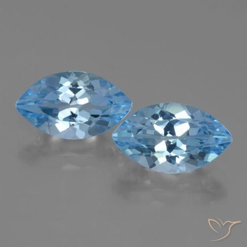 8.41ctw Naturale Blu svizzero Topazio, Taglio marquise, VVS