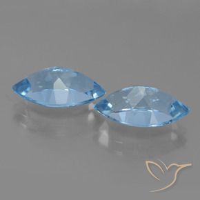 Gemme di Topazio Blu svizzero naturale da 8.41 ct, Taglio marquise, VVS