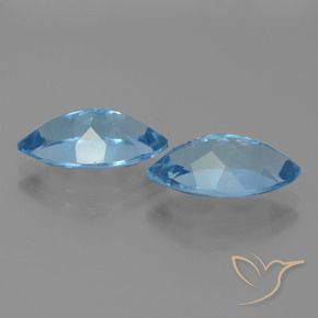 Gemme di Topazio Blu svizzero naturale da 8.40 ct, Taglio marquise, VVS-VS