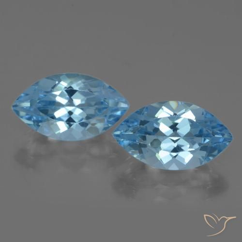 8.46ctw Naturale Blu svizzero Topazio, Taglio marquise, VVS