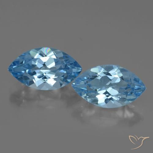 8.12ctw Naturale Blu svizzero Topazio, Taglio marquise, VVS-VS