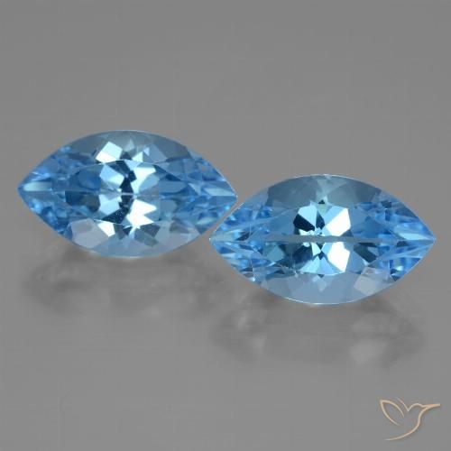 8.84ctw Naturale Blu svizzero Topazio, Taglio marquise, VVS