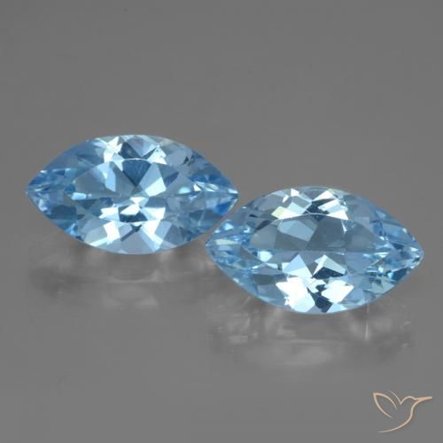 7.73ctw Naturale Blu svizzero Topazio, Taglio marquise, VVS-VS