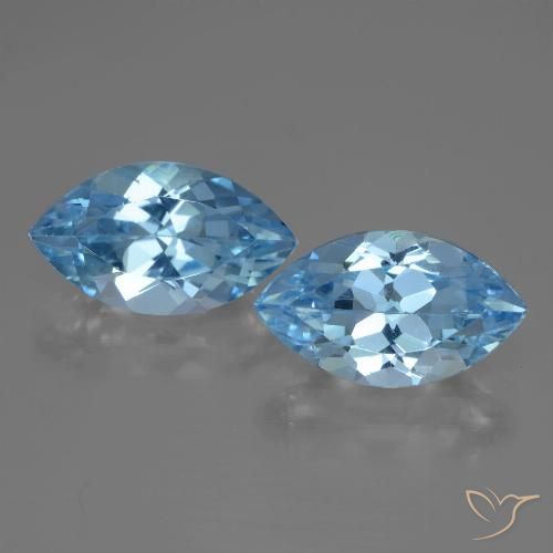 8.27ctw Naturale Blu svizzero Topazio, Taglio marquise, VVS-VS