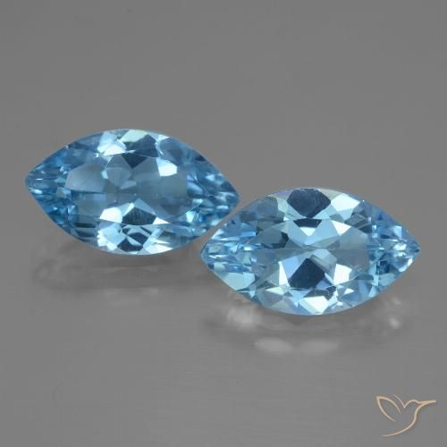 7.23ctw Naturale Blu svizzero Topazio, Taglio marquise, VVS