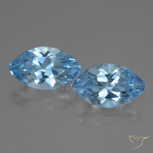 8.34ctw Naturale Blu svizzero Topazio, Taglio marquise, VVS