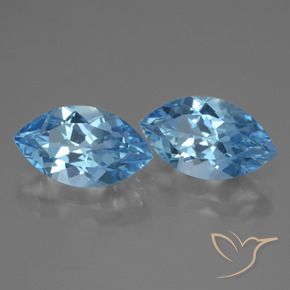 Gemme di Topazio Blu svizzero naturale da 8.40 ct, Taglio marquise, VVS