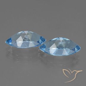 Gemme di Topazio Blu svizzero naturale da 8.78 ct, Taglio marquise, VVS