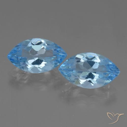8.06ctw Naturale Blu svizzero Topazio, Taglio marquise, VVS