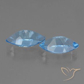 Gemme di Topazio Blu svizzero naturale da 8.45 ct, Taglio marquise, VVS