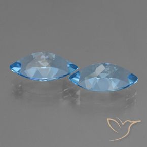 Gemme di Topazio Blu svizzero naturale da 8.23 ct, Taglio marquise, VVS