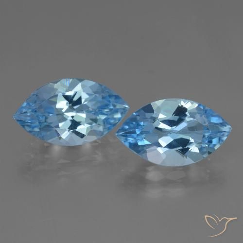 7.88ctw Naturale Blu svizzero Topazio, Taglio marquise, VVS-VS