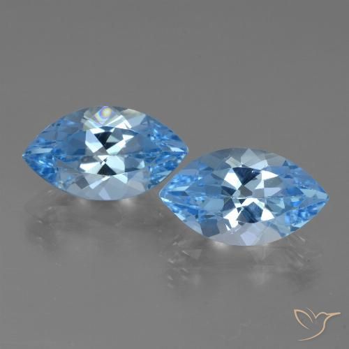 8.36ctw Naturale Celeste Topazio, Taglio marquise, VVS-VS
