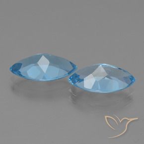Gemme di Topazio Celeste naturale da 7.91 ct, Taglio marquise, VS