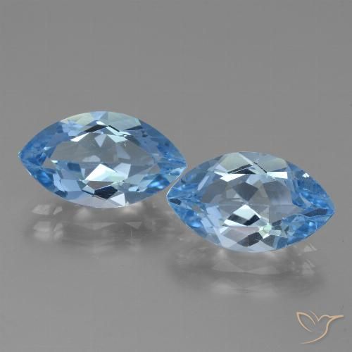 8.37ctw Naturale Celeste Topazio, Taglio marquise, VVS
