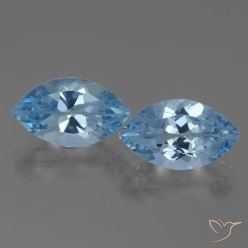 8.39ctw Naturale Blu svizzero Topazio, Taglio marquise, VVS
