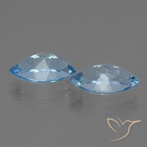 Gemme di Topazio Blu svizzero naturale da 8.39 ct, Taglio marquise, VVS