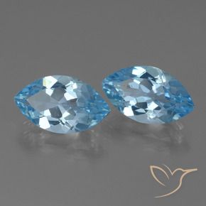 Topazio naturale blu da 8,06 ct, marchesa, VVS