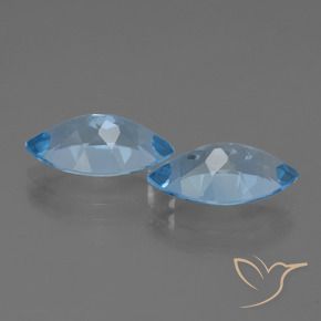 Topazio naturale blu da 8,06 ct, marchesa, VVS