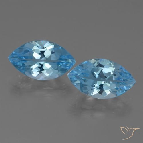 8.32ctw Naturale Blu svizzero Topazio, Taglio marquise, VVS-VS