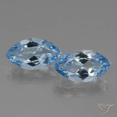 7.94ctw Naturale Blu svizzero Topazio, Taglio marquise, VVS