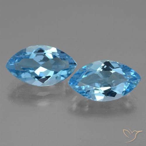 8.22ctw Naturale Blu svizzero Topazio, Taglio marquise, VVS
