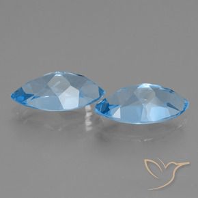 Gemme di Topazio Blu svizzero naturale da 8.28 ct, Taglio marquise, VVS