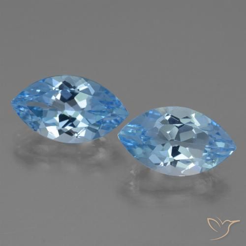 8.14ctw Naturale Blu svizzero Topazio, Taglio marquise, VVS