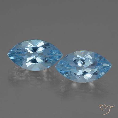 7.54ctw Naturale Celeste Topazio, Taglio marquise, VVS