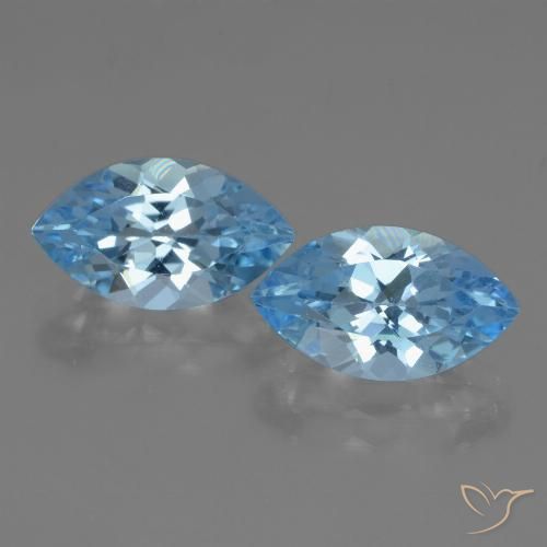 8.10ctw Naturale Celeste Topazio, Taglio marquise, VVS