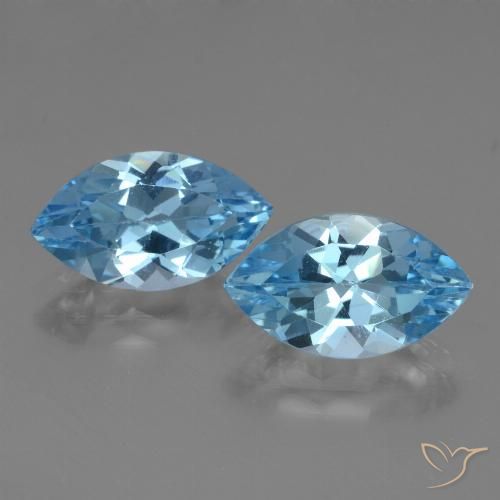 8.04ctw Naturale Blu svizzero Topazio, Taglio marquise, VVS-VS