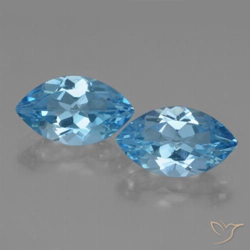 7.83ctw Naturale Celeste Topazio, Taglio marquise, VVS