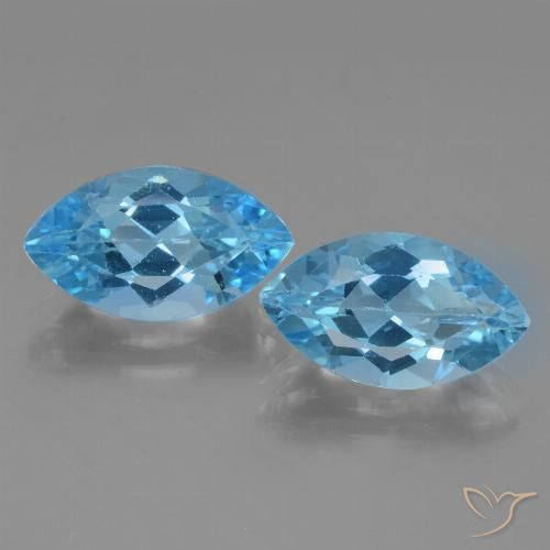8.36ctw Naturale Blu svizzero Topazio, Taglio marquise, VVS
