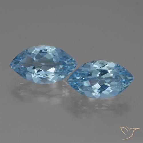 8.23ctw Naturale Celeste Topazio, Taglio marquise, VVS