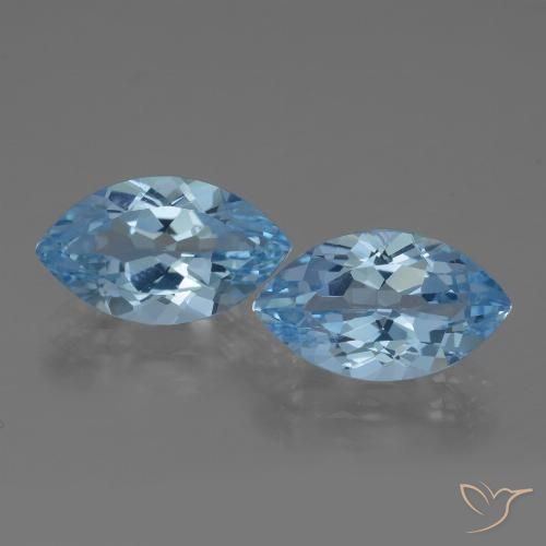 8.21ctw Naturale Celeste Topazio, Taglio marquise, VVS