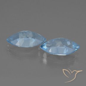 Gemme di Topazio Celeste naturale da 8.21 ct, Taglio marquise, VVS