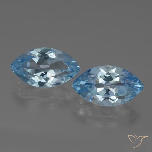 8.03ctw Naturale Celeste Topazio, Taglio marquise, VVS