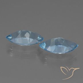Gemme di Topazio Celeste naturale da 8.03 ct, Taglio marquise, VVS